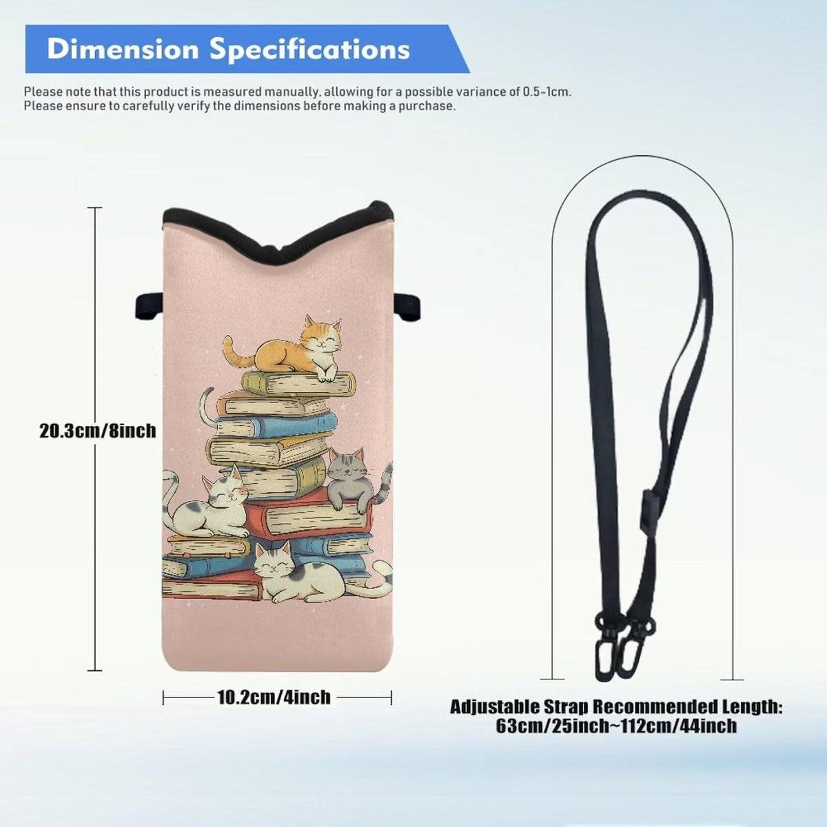 Adjustable Crossbody Phone Bag with Hook & Loop Strap Hand Free Cell Phone Bag for Women Men Running Travel Essentials