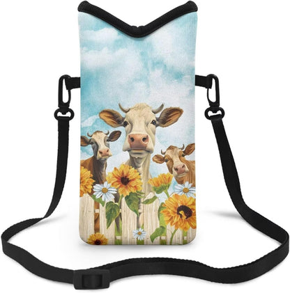Adjustable Crossbody Phone Bag with Hook & Loop Strap Hand Free Cell Phone Bag for Women Men Running Travel Essentials