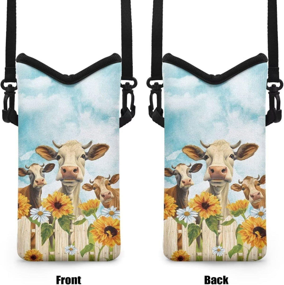 Adjustable Crossbody Phone Bag with Hook & Loop Strap Hand Free Cell Phone Bag for Women Men Running Travel Essentials