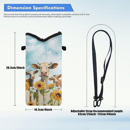Adjustable Crossbody Phone Bag with Hook & Loop Strap Hand Free Cell Phone Bag for Women Men Running Travel Essentials