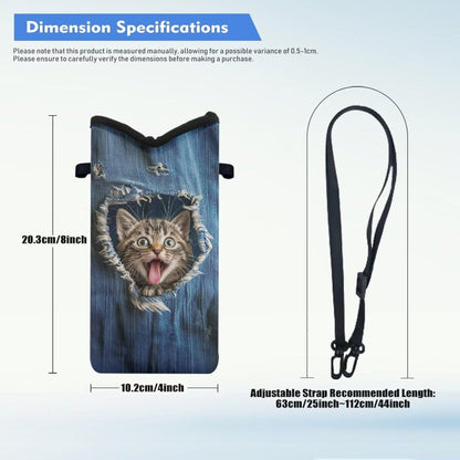 Adjustable Crossbody Phone Bag with Hook & Loop Strap Hand Free Cell Phone Bag for Women Men Running Travel Essentials