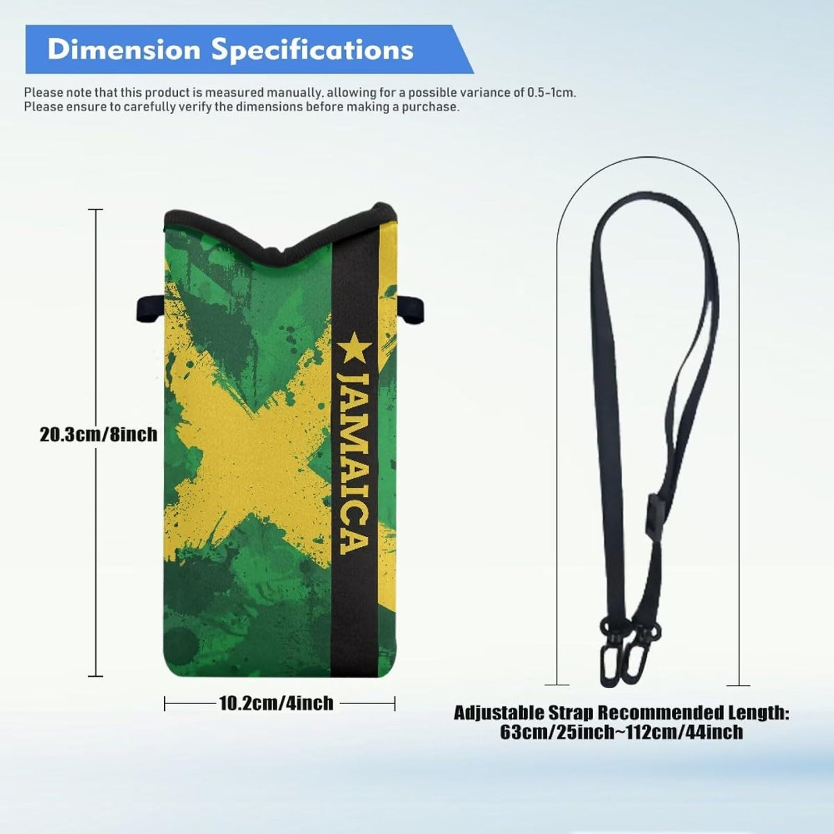 Adjustable Crossbody Phone Bag with Hook & Loop Strap Hand Free Cell Phone Bag for Women Men Running Travel Essentials