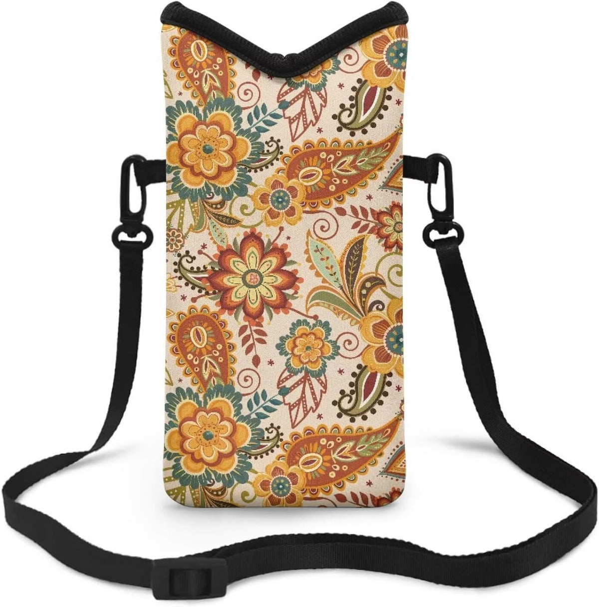 Adjustable Crossbody Phone Bag with Hook & Loop Strap Hand Free Cell Phone Bag for Women Men Running Travel Essentials