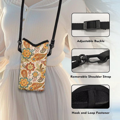 Adjustable Crossbody Phone Bag with Hook & Loop Strap Hand Free Cell Phone Bag for Women Men Running Travel Essentials