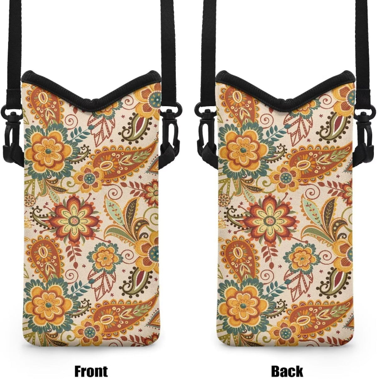 Adjustable Crossbody Phone Bag with Hook & Loop Strap Hand Free Cell Phone Bag for Women Men Running Travel Essentials