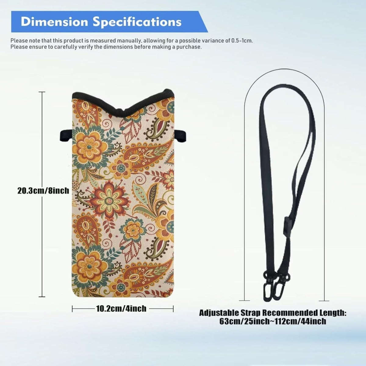 Adjustable Crossbody Phone Bag with Hook & Loop Strap Hand Free Cell Phone Bag for Women Men Running Travel Essentials