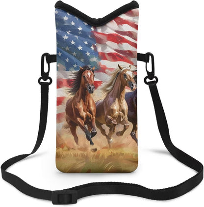 Adjustable Crossbody Phone Bag with Hook & Loop Strap Hand Free Cell Phone Bag for Women Men Running Travel Essentials