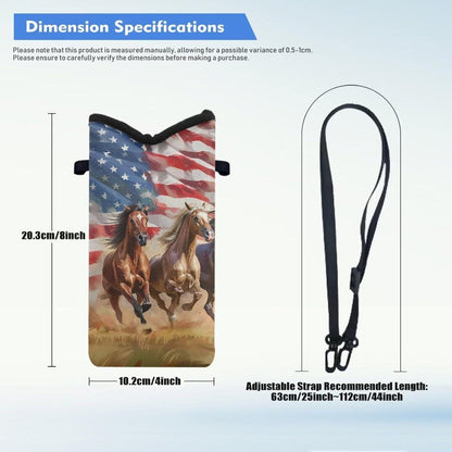 Adjustable Crossbody Phone Bag with Hook & Loop Strap Hand Free Cell Phone Bag for Women Men Running Travel Essentials