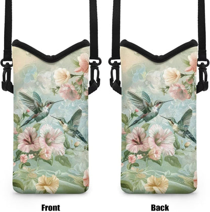 Adjustable Crossbody Phone Bag with Hook & Loop Strap Hand Free Cell Phone Bag for Women Men Running Travel Essentials