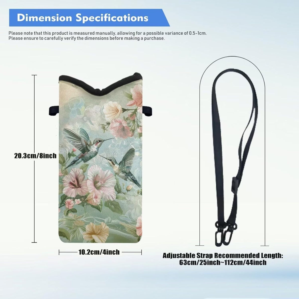 Adjustable Crossbody Phone Bag with Hook & Loop Strap Hand Free Cell Phone Bag for Women Men Running Travel Essentials