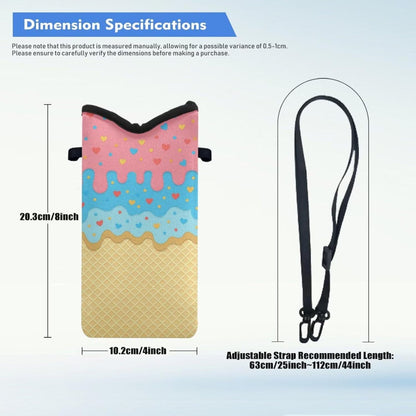 Adjustable Crossbody Phone Bag with Hook & Loop Strap Hand Free Cell Phone Bag for Women Men Running Travel Essentials