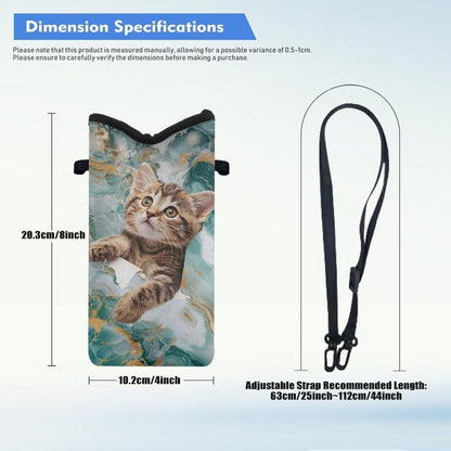 Adjustable Crossbody Phone Bag with Hook & Loop Strap Hand Free Cell Phone Bag for Women Men Running Travel Essentials