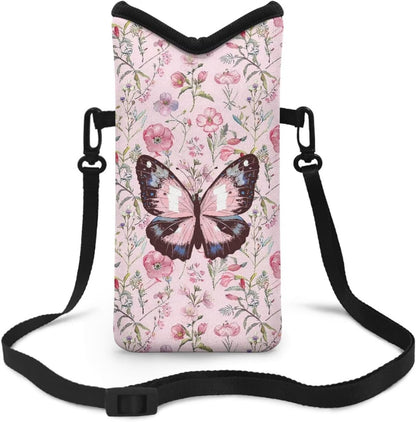 Adjustable Crossbody Phone Bag with Hook & Loop Strap Hand Free Cell Phone Bag for Women Men Running Travel Essentials