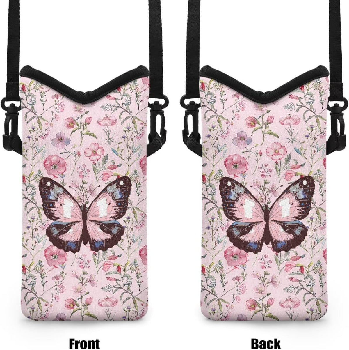 Adjustable Crossbody Phone Bag with Hook & Loop Strap Hand Free Cell Phone Bag for Women Men Running Travel Essentials