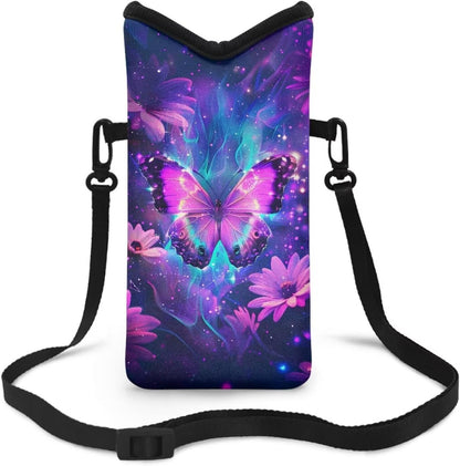 Adjustable Crossbody Phone Bag with Hook & Loop Strap Hand Free Cell Phone Bag for Women Men Running Travel Essentials