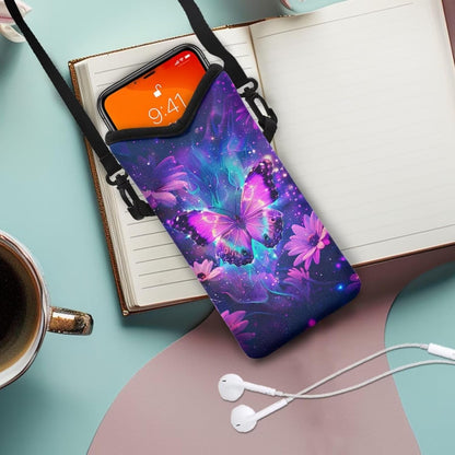 Adjustable Crossbody Phone Bag with Hook & Loop Strap Hand Free Cell Phone Bag for Women Men Running Travel Essentials
