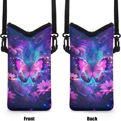 Adjustable Crossbody Phone Bag with Hook & Loop Strap Hand Free Cell Phone Bag for Women Men Running Travel Essentials