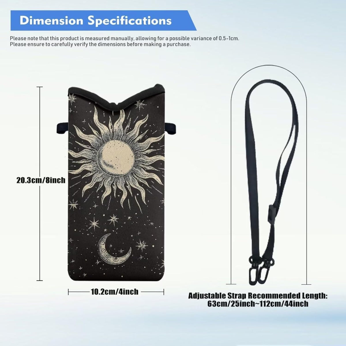 Adjustable Crossbody Phone Bag with Hook & Loop Strap Hand Free Cell Phone Bag for Women Men Running Travel Essentials