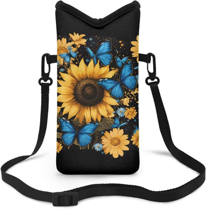 Adjustable Crossbody Phone Bag with Hook & Loop Strap Hand Free Cell Phone Bag for Women Men Running Travel Essentials