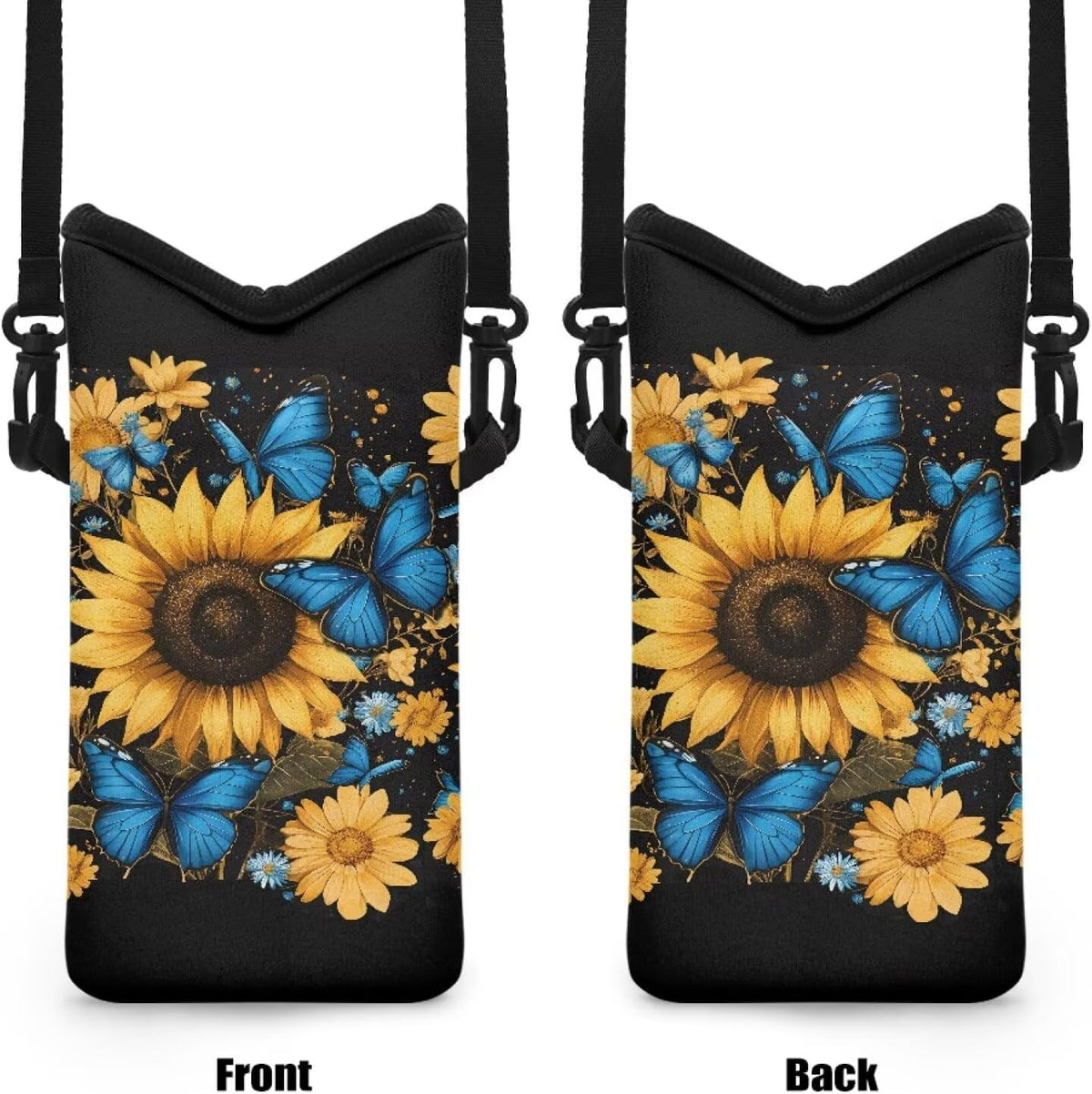 Adjustable Crossbody Phone Bag with Hook & Loop Strap Hand Free Cell Phone Bag for Women Men Running Travel Essentials