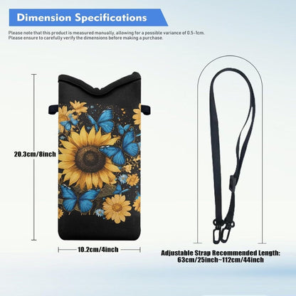 Adjustable Crossbody Phone Bag with Hook & Loop Strap Hand Free Cell Phone Bag for Women Men Running Travel Essentials