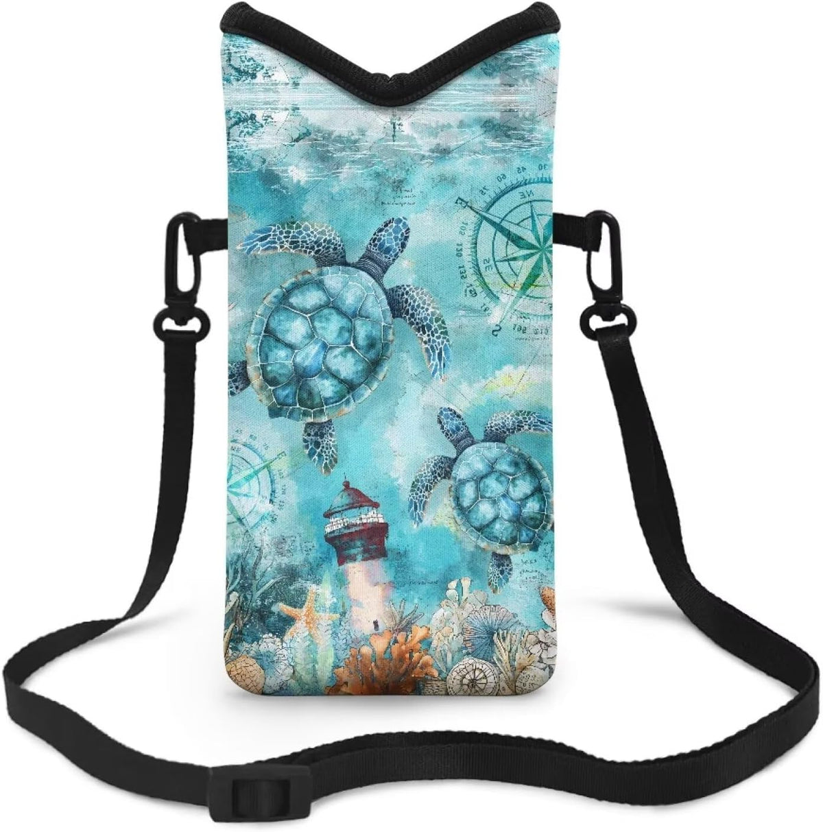 Adjustable Crossbody Phone Bag with Hook & Loop Strap Hand Free Cell Phone Bag for Women Men Running Travel Essentials