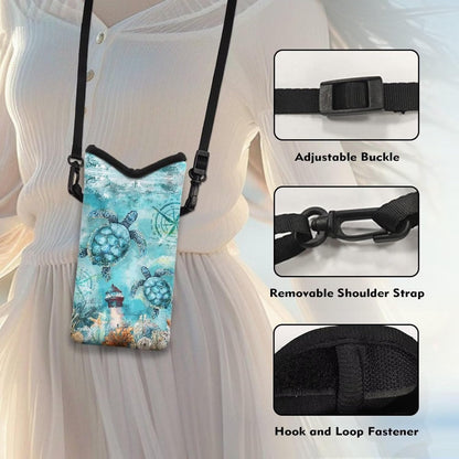 Adjustable Crossbody Phone Bag with Hook & Loop Strap Hand Free Cell Phone Bag for Women Men Running Travel Essentials