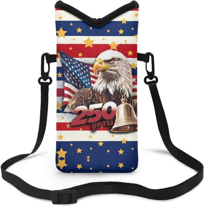 Adjustable Crossbody Phone Bag with Hook & Loop Strap Hand Free Cell Phone Bag for Women Men Running Travel Essentials