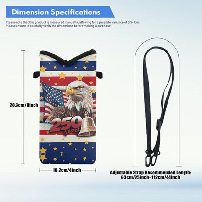 Adjustable Crossbody Phone Bag with Hook & Loop Strap Hand Free Cell Phone Bag for Women Men Running Travel Essentials