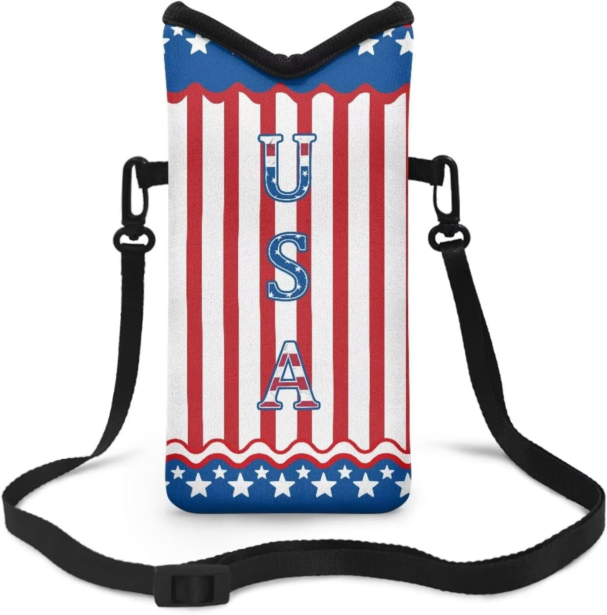 Adjustable Crossbody Phone Bag with Hook & Loop Strap Hand Free Cell Phone Bag for Women Men Running Travel Essentials