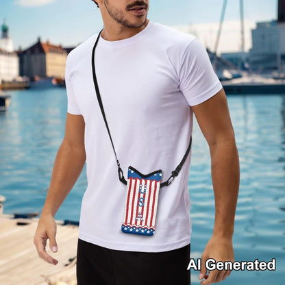 Adjustable Crossbody Phone Bag with Hook & Loop Strap Hand Free Cell Phone Bag for Women Men Running Travel Essentials