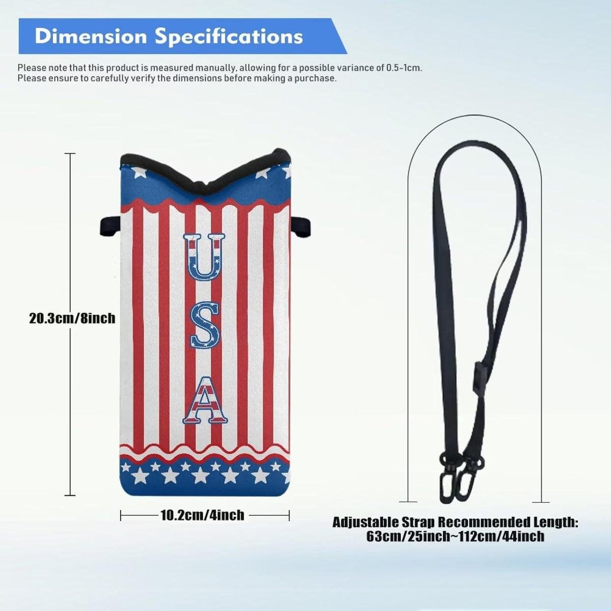 Adjustable Crossbody Phone Bag with Hook & Loop Strap Hand Free Cell Phone Bag for Women Men Running Travel Essentials