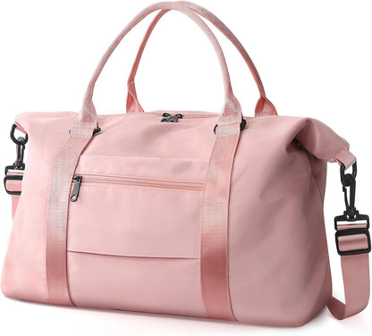 Travel Duffle, Waterproof Weekender Carry On Tote for Women, Travel Essentials Sport Gym for Men, Hospital Bag for Labor and Delivery, Overnight Luggage With Trolley Sleeve