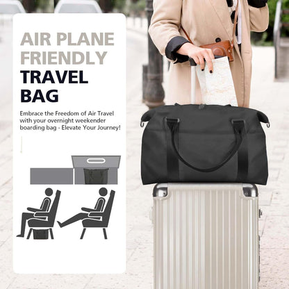 Travel Duffle, Waterproof Weekender Carry On Tote for Women, Travel Essentials Sport Gym for Men, Hospital Bag for Labor and Delivery, Overnight Luggage With Trolley Sleeve