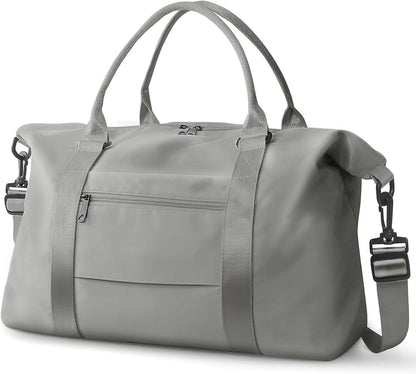 Travel Duffle, Waterproof Weekender Carry On Tote for Women, Travel Essentials Sport Gym for Men, Hospital Bag for Labor and Delivery, Overnight Luggage With Trolley Sleeve