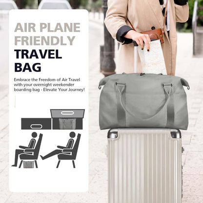 Travel Duffle, Waterproof Weekender Carry On Tote for Women, Travel Essentials Sport Gym for Men, Hospital Bag for Labor and Delivery, Overnight Luggage With Trolley Sleeve