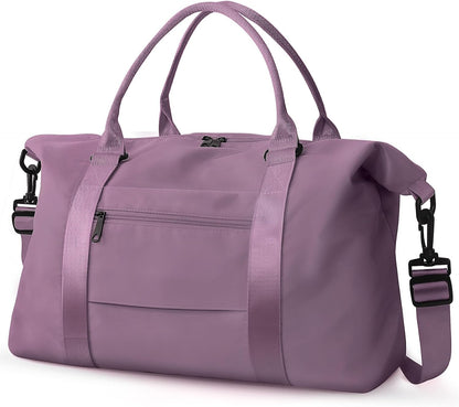 Travel Duffle, Waterproof Weekender Carry On Tote for Women, Travel Essentials Sport Gym for Men, Hospital Bag for Labor and Delivery, Overnight Luggage With Trolley Sleeve
