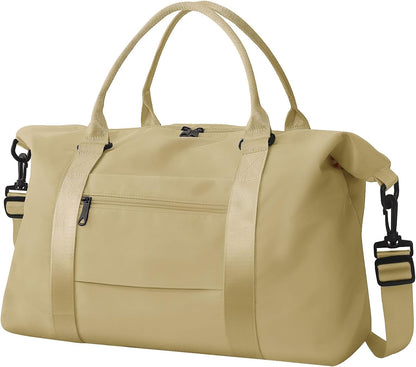 Travel Duffle, Waterproof Weekender Carry On Tote for Women, Travel Essentials Sport Gym for Men, Hospital Bag for Labor and Delivery, Overnight Luggage With Trolley Sleeve
