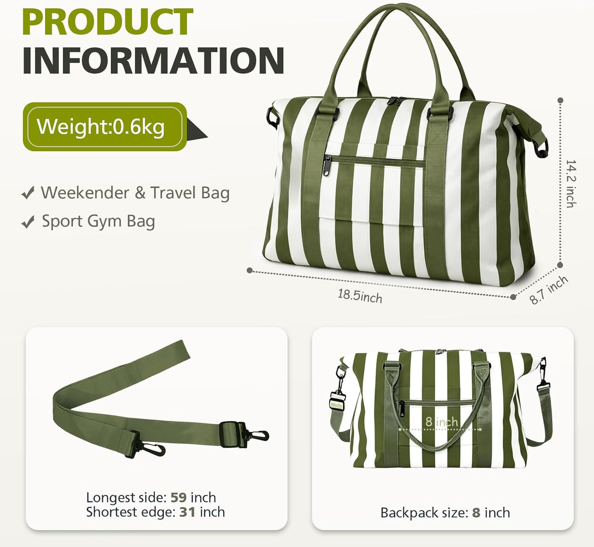 Travel Duffle, Waterproof Weekender Carry On Tote for Women, Travel Essentials Sport Gym for Men, Hospital Bag for Labor and Delivery, Overnight Luggage With Trolley Sleeve