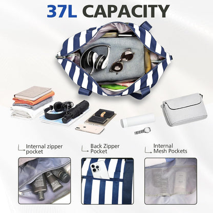 Travel Duffle, Waterproof Weekender Carry On Tote for Women, Travel Essentials Sport Gym for Men, Hospital Bag for Labor and Delivery, Overnight Luggage With Trolley Sleeve