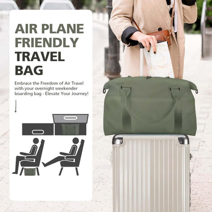 Travel Duffle, Waterproof Weekender Carry On Tote for Women, Travel Essentials Sport Gym for Men, Hospital Bag for Labor and Delivery, Overnight Luggage With Trolley Sleeve