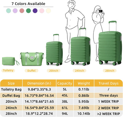 Carry On Luggage 22x14x9 Airline Approved, Suitcases with Wheels | 20Inch Hardside PP Carry-On Luggage for Women Men, TSA Lock, Black