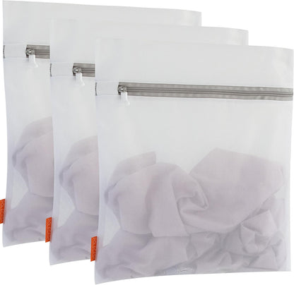 Mesh Laundry Bags 3 Pack (Large, Medium, Small) | Durable Zipper, For Delicates, Lingerie, Bras, Underwear, Protect Garments in Washing Machine