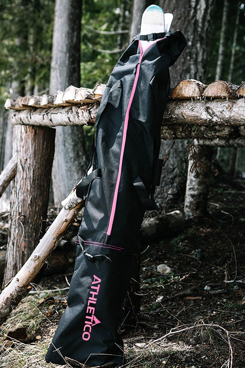 Ski Bag and Ski Boot Bag Combo - Ski Bags for Air Travel - Unpadded Snow Ski Bags Fit Skis Up to 200cm - For Men, Women, Adults, and Children