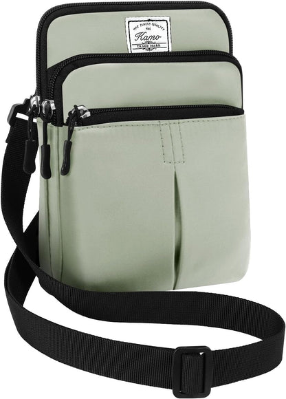Multifunction Phone Bag One Shoulder Phone Waist Bag Diagonal Cross Bag Smart Phone Case Outdoor Bag Triple Zip Hipster Crossbody Purse for Women & Men Black-flowers