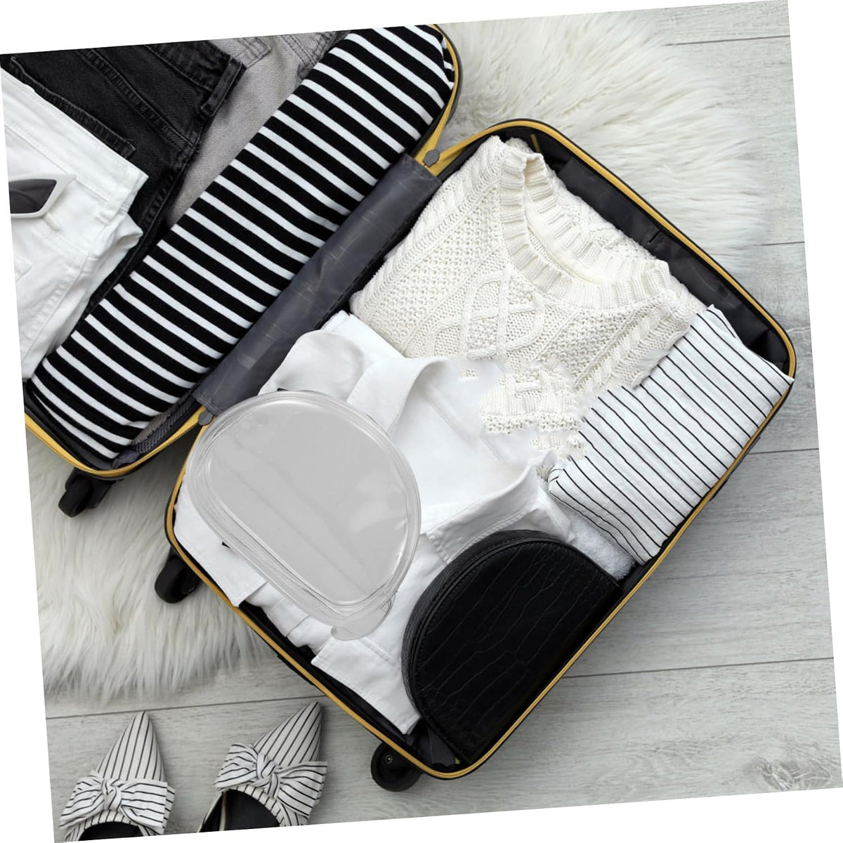 2pcs Organizer Storage Case for Undergarments Compact and Lightweight Design for Suitcase Carry