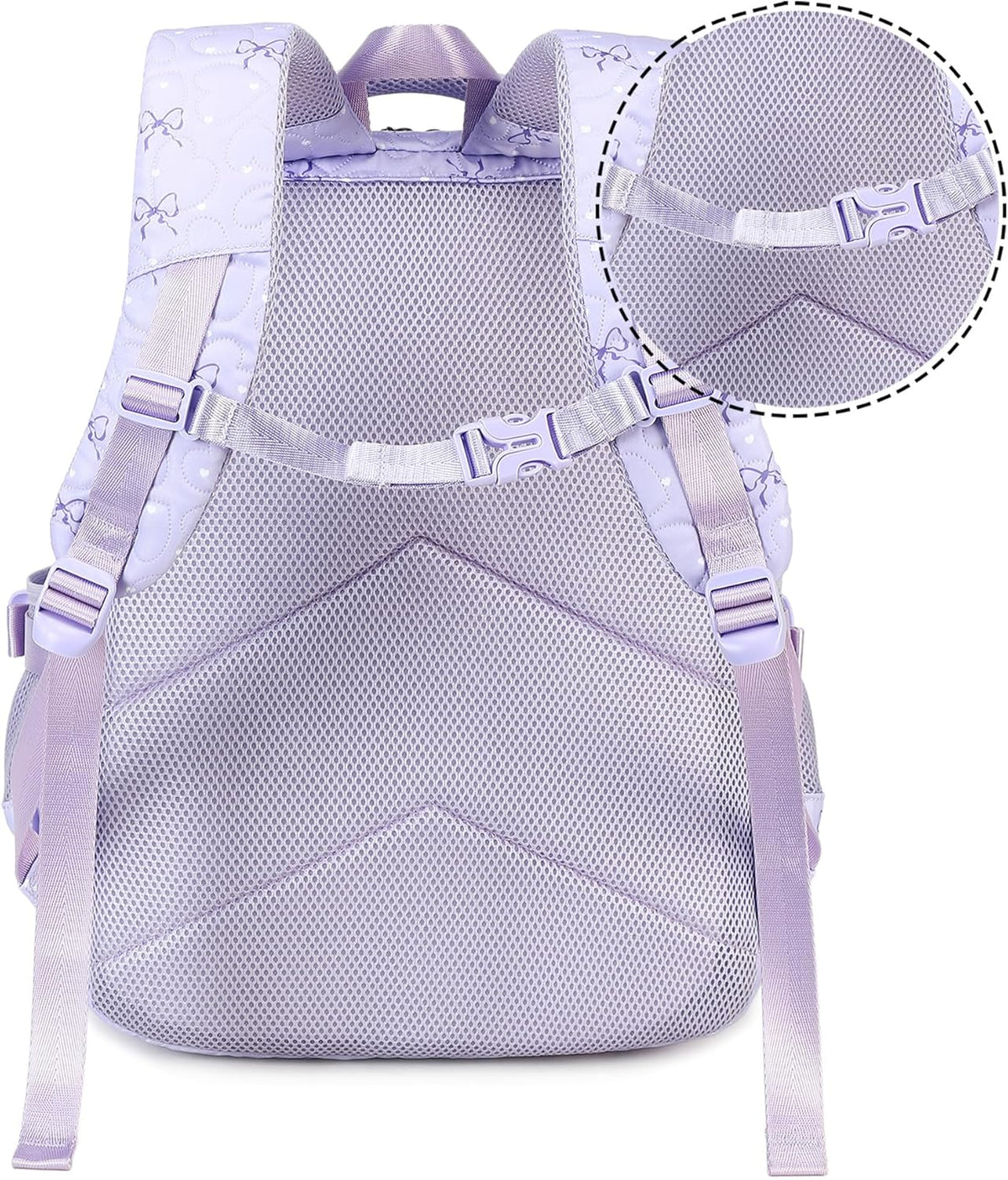 Girls Backpack Set with Bows Heart-shaped Lightweight Schoolbags for Girl Children Spacious Bookbag Waterproof (pink-2)