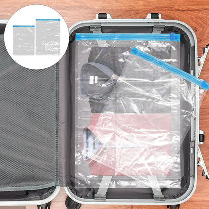 Hand Roll Vacuum Compression Bags for Travel Space Saver Storage Bags 10pcs (small 5 + Large 5) Portable Clothes Organizer Luggage Packing