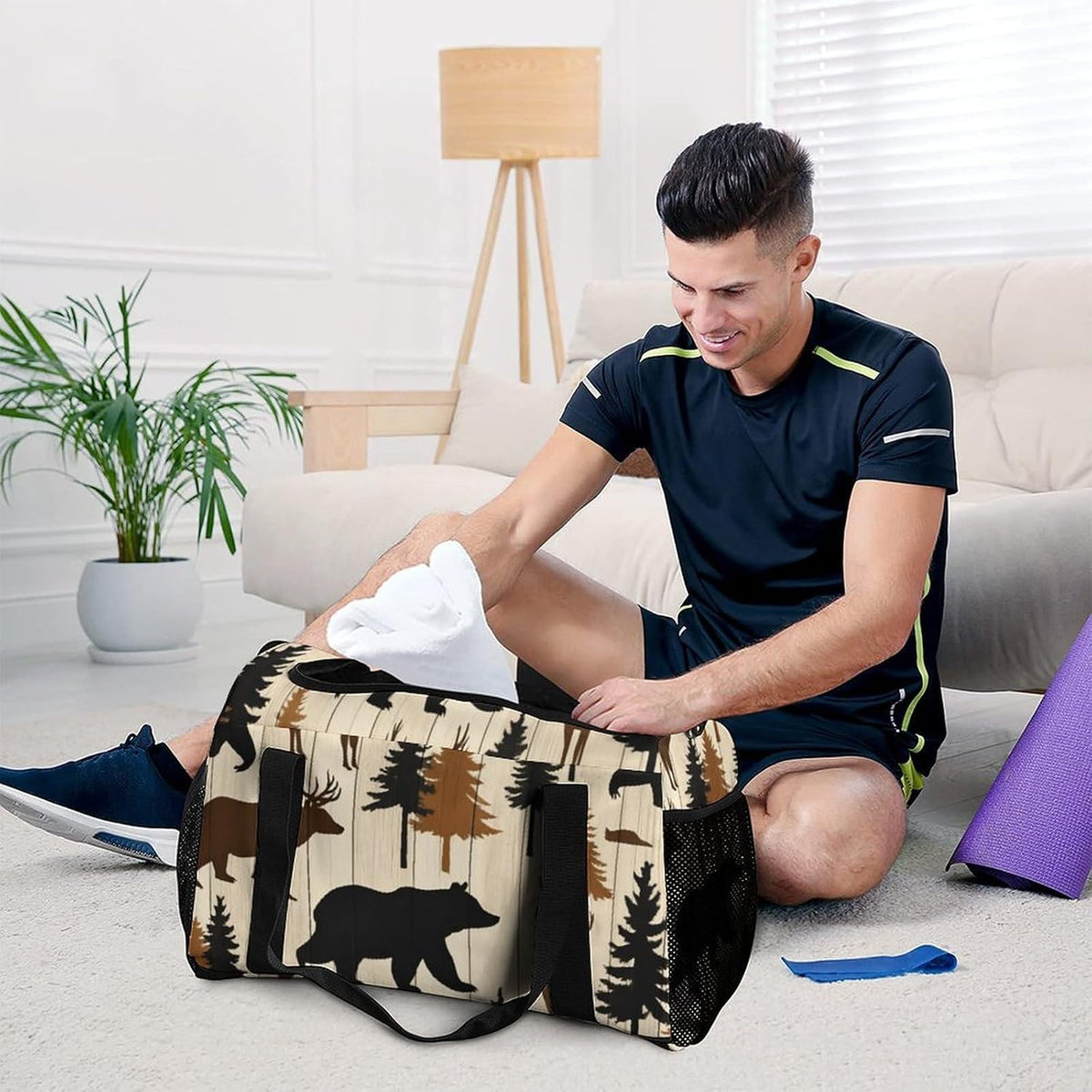 Duffel Bag for Weekend Travel and Gym Sports Overnight Spacious Design Adjustable Strap
