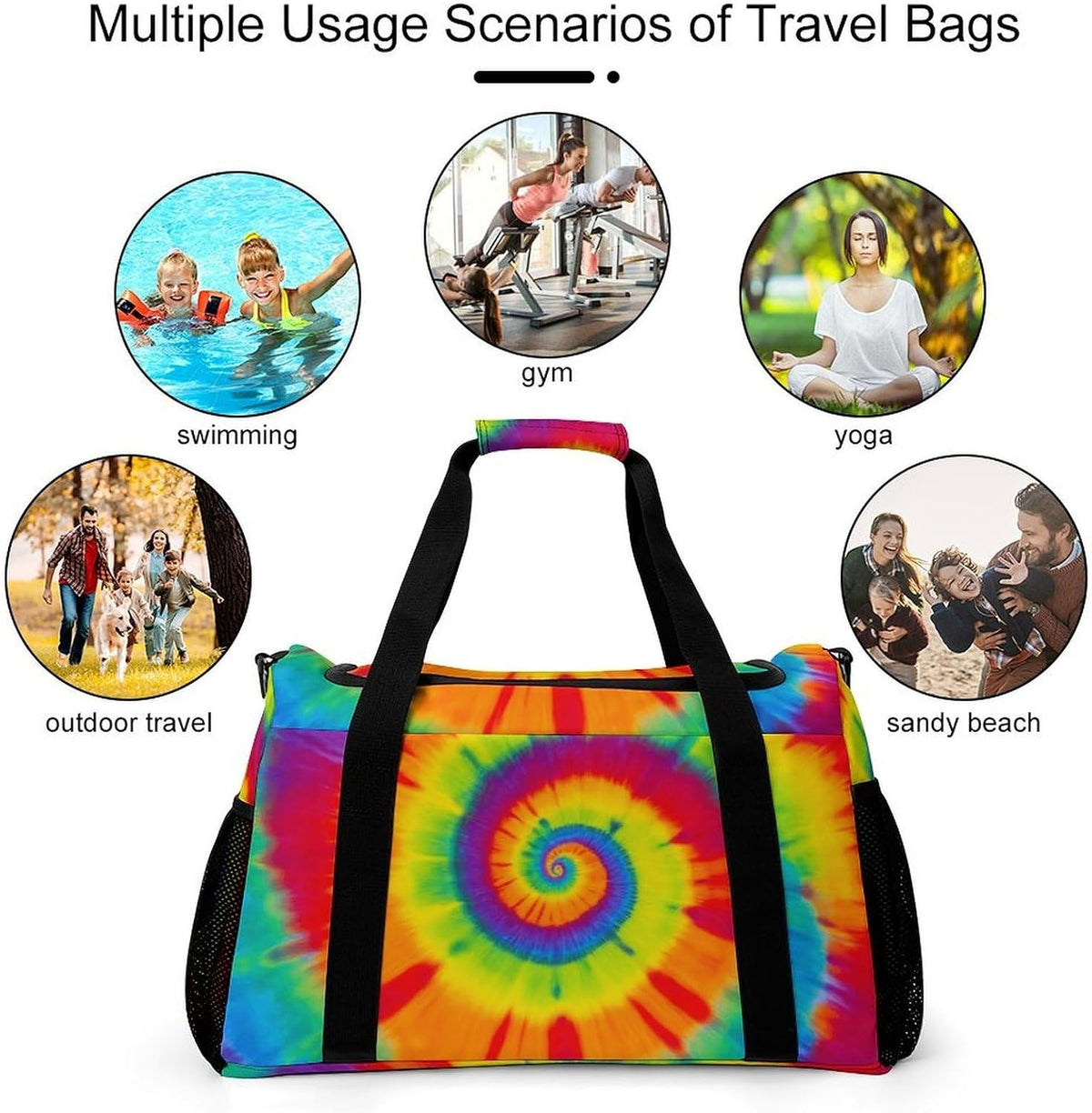 Duffel Bag for Weekend Travel and Gym Sports Overnight Spacious Design Adjustable Strap